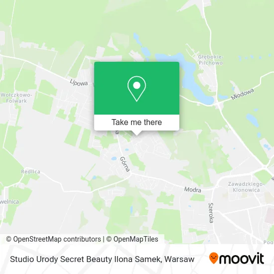 Studio Urody Secret Beauty Ilona Samek map