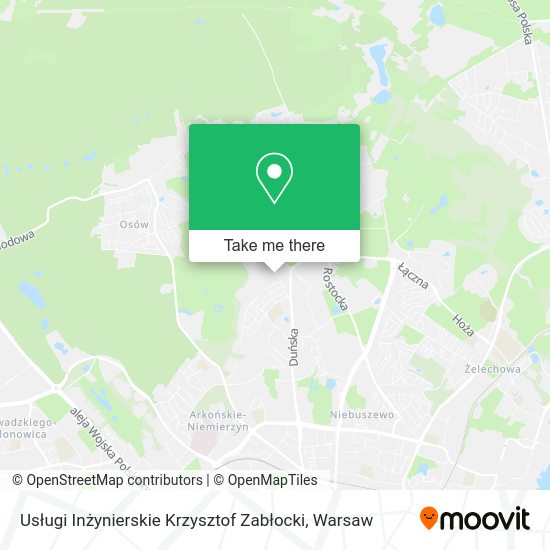 Usługi Inżynierskie Krzysztof Zabłocki map