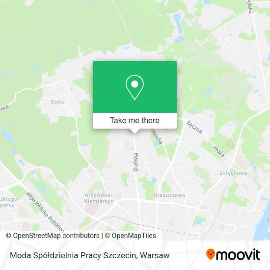 Moda Spółdzielnia Pracy Szczecin map