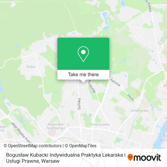 Bogusław Kubacki Indywidualna Praktyka Lekarska i Usługi Prawne map