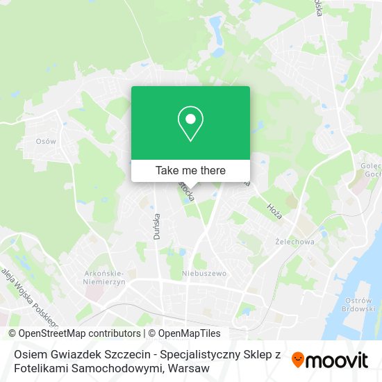 Osiem Gwiazdek Szczecin - Specjalistyczny Sklep z Fotelikami Samochodowymi map