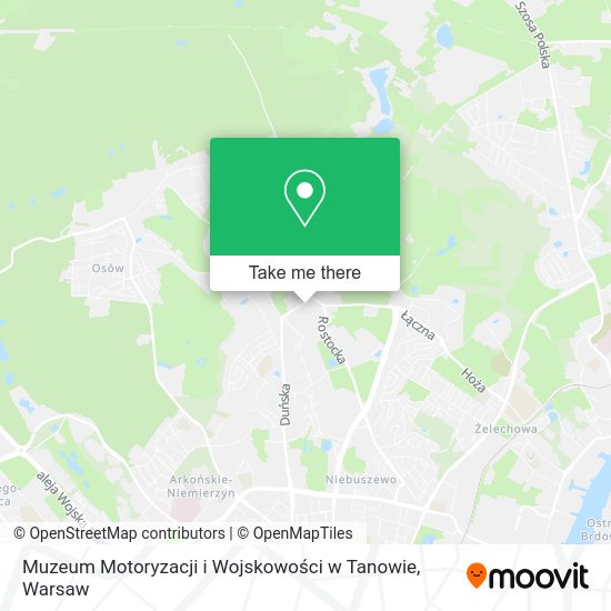 Muzeum Motoryzacji i Wojskowości w Tanowie map