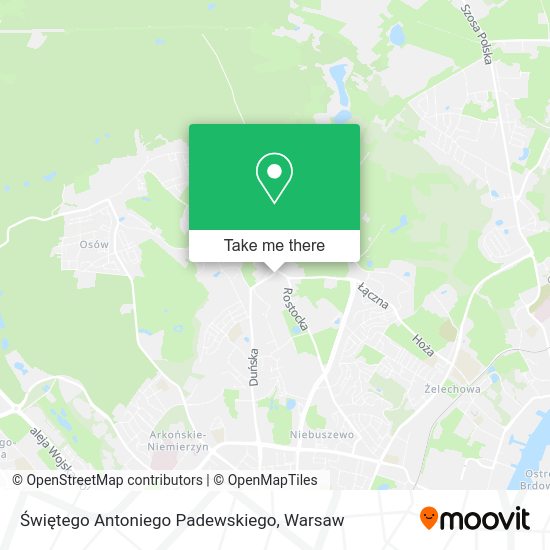 Świętego Antoniego Padewskiego map