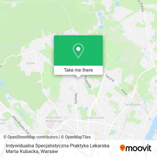 Indywidualna Specjalistyczna Praktyka Lekarska Marta Kubacka map