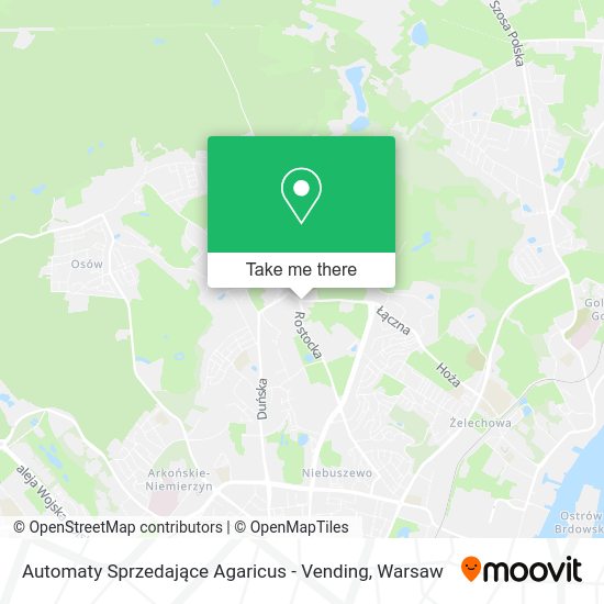 Automaty Sprzedające Agaricus - Vending map