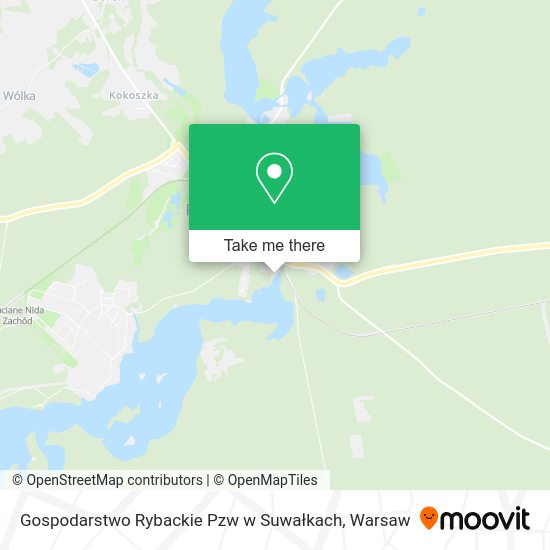 Gospodarstwo Rybackie Pzw w Suwałkach map