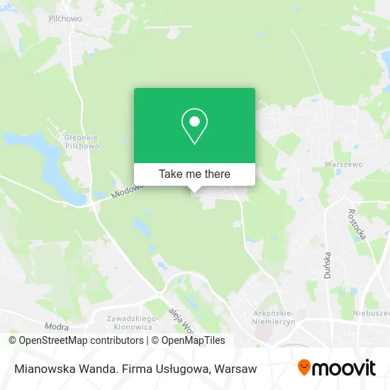 Карта Mianowska Wanda. Firma Usługowa