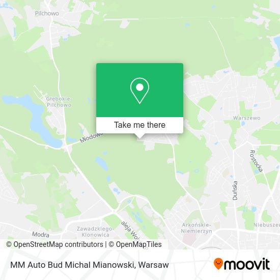 MM Auto Bud Michal Mianowski map