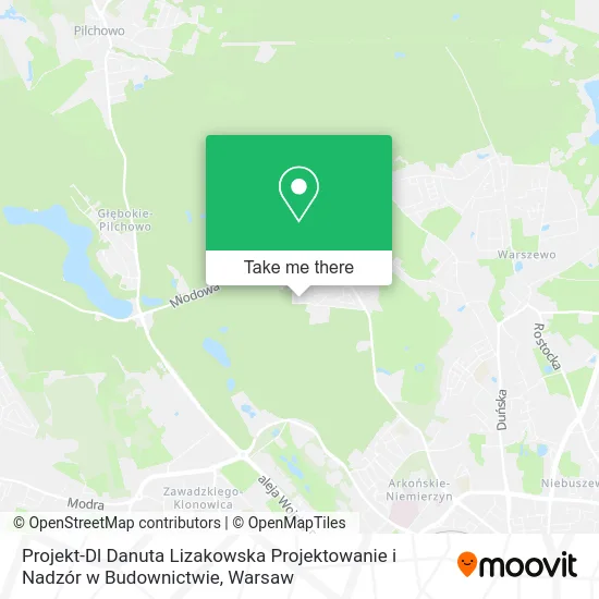 Карта Projekt-Dl Danuta Lizakowska Projektowanie i Nadzór w Budownictwie