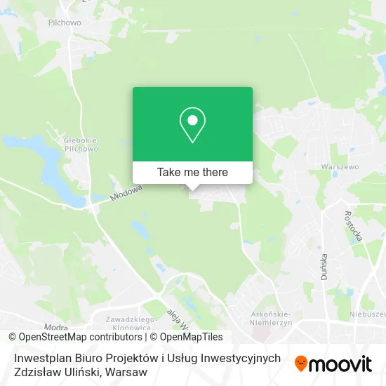 Карта Inwestplan Biuro Projektów i Usług Inwestycyjnych Zdzisław Uliński