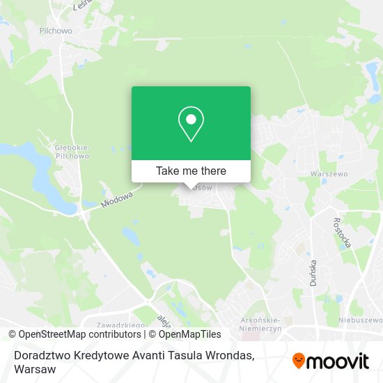 Doradztwo Kredytowe Avanti Tasula Wrondas map