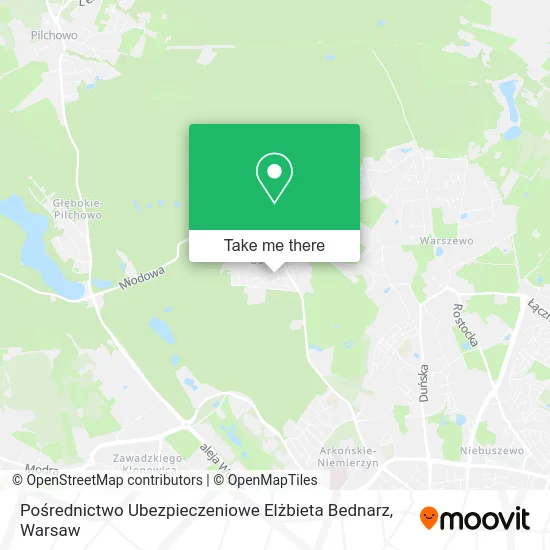 Карта Pośrednictwo Ubezpieczeniowe Elżbieta Bednarz