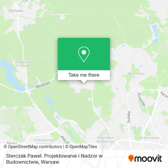 Карта Sterczak Paweł. Projektowanie i Nadzór w Budownictwie