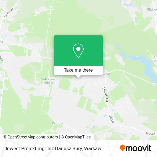 Карта Inwest Projekt mgr Inż Dariusz Bury