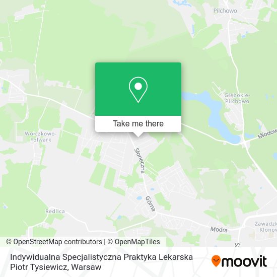 Indywidualna Specjalistyczna Praktyka Lekarska Piotr Tysiewicz map