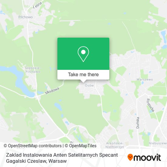 Zaklad Instalowania Anten Satelitarnych Specant Gagalski Czeslaw map