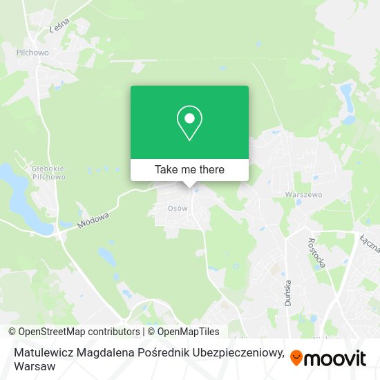 Matulewicz Magdalena Pośrednik Ubezpieczeniowy map