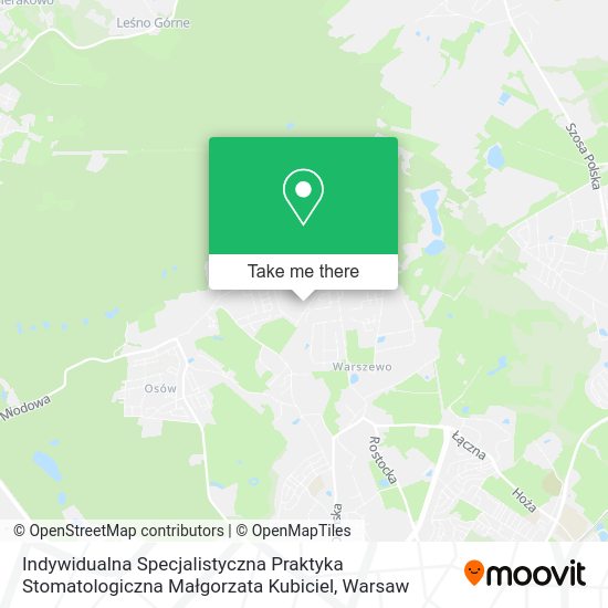 Indywidualna Specjalistyczna Praktyka Stomatologiczna Małgorzata Kubiciel map