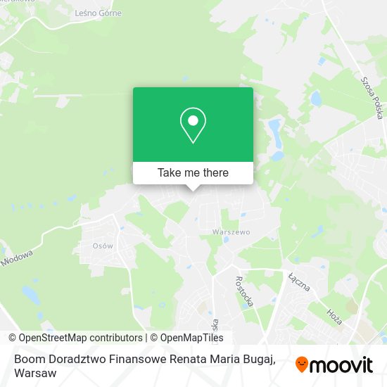 Boom Doradztwo Finansowe Renata Maria Bugaj map