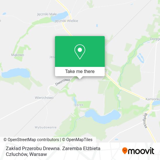 Zakład Przerobu Drewna. Zaremba Elżbieta Człuchów map