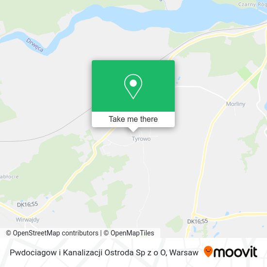 Pwdociagow i Kanalizacji Ostroda Sp z o O map