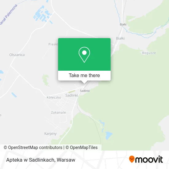 Карта Apteka w Sadlinkach