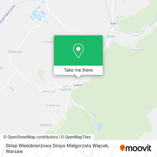 Sklep Wielobranżowy Drops Małgorzata Więcek map