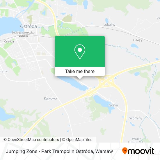 Jumping Zone - Park Trampolin Ostróda map