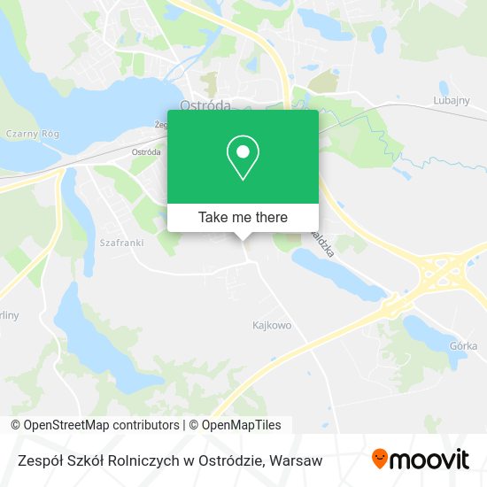 Zespół Szkół Rolniczych w Ostródzie map