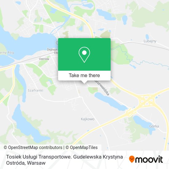 Tosiek Usługi Transportowe. Gudelewska Krystyna Ostróda map