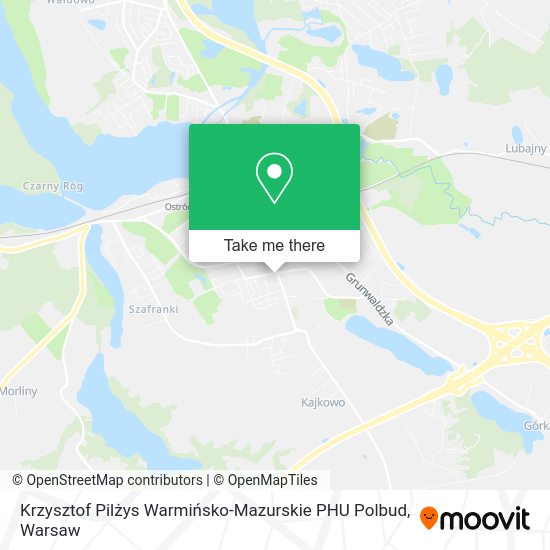 Krzysztof Pilżys Warmińsko-Mazurskie PHU Polbud map