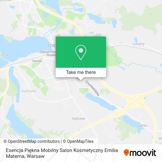 Карта Esencja Piękna Mobilny Salon Kosmetyczny Emilia Materna