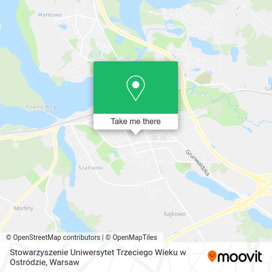 Stowarzyszenie Uniwersytet Trzeciego Wieku w Ostródzie map