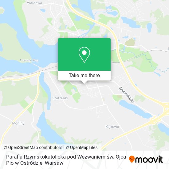 Parafia Rzymskokatolicka pod Wezwaniem św. Ojca Pio w Ostródzie map