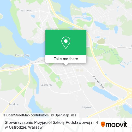 Карта Stowarzyszenie Przyjaciół Szkoły Podstawowej nr 4 w Ostródzie