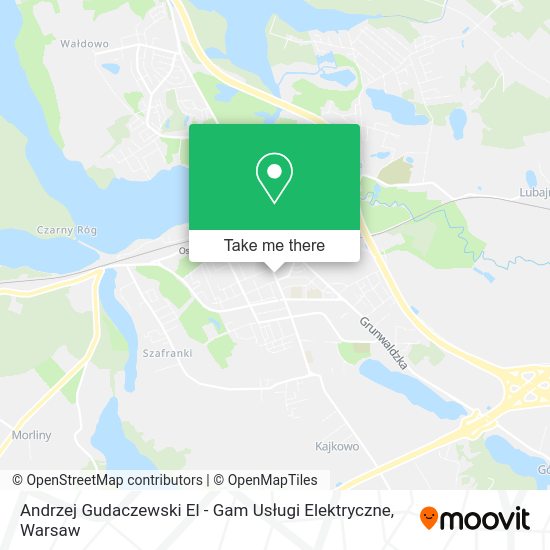 Карта Andrzej Gudaczewski El - Gam Usługi Elektryczne
