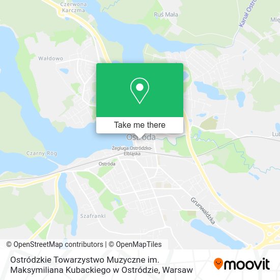 Ostródzkie Towarzystwo Muzyczne im. Maksymiliana Kubackiego w Ostródzie map