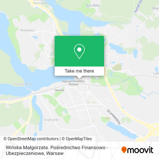 Wińska Małgorzata. Pośrednictwo Finansowo - Ubezpieczeniowe map