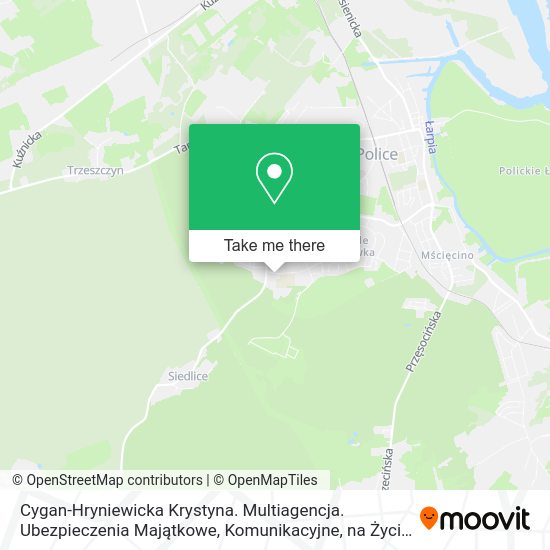 Cygan-Hryniewicka Krystyna. Multiagencja. Ubezpieczenia Majątkowe, Komunikacyjne, na Życie map