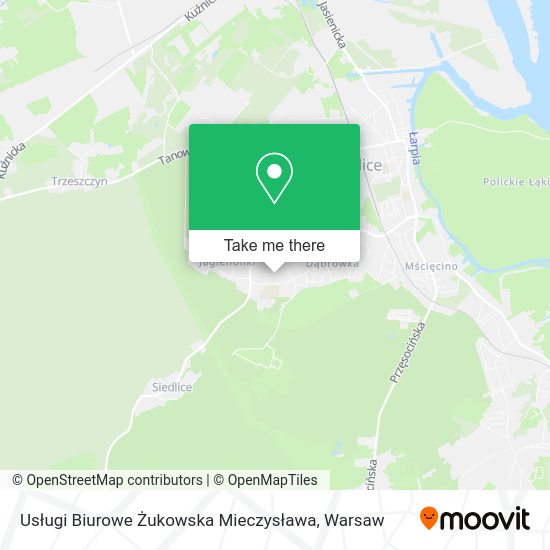 Карта Usługi Biurowe Żukowska Mieczysława