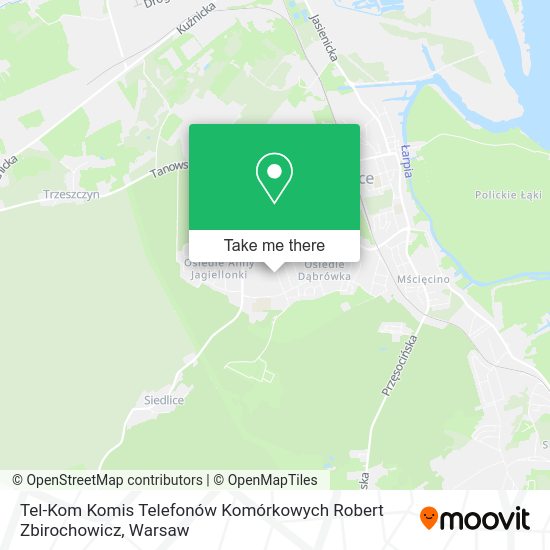 Карта Tel-Kom Komis Telefonów Komórkowych Robert Zbirochowicz