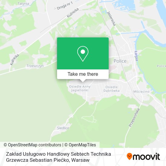 Zakład Usługowo Handlowy Sebtech Technika Grzewcza Sebastian Piećko map