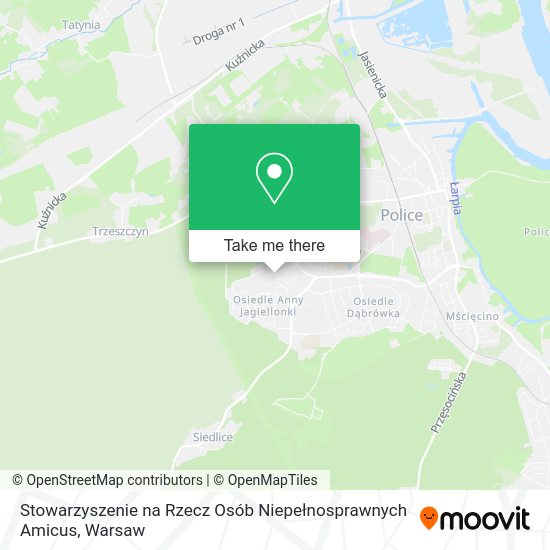 Stowarzyszenie na Rzecz Osób Niepełnosprawnych Amicus map