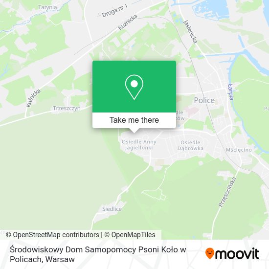 Środowiskowy Dom Samopomocy Psoni Koło w Policach map