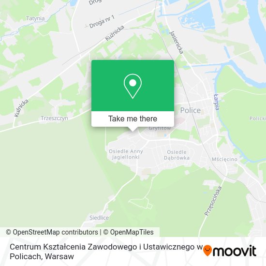 Centrum Kształcenia Zawodowego i Ustawicznego w Policach map