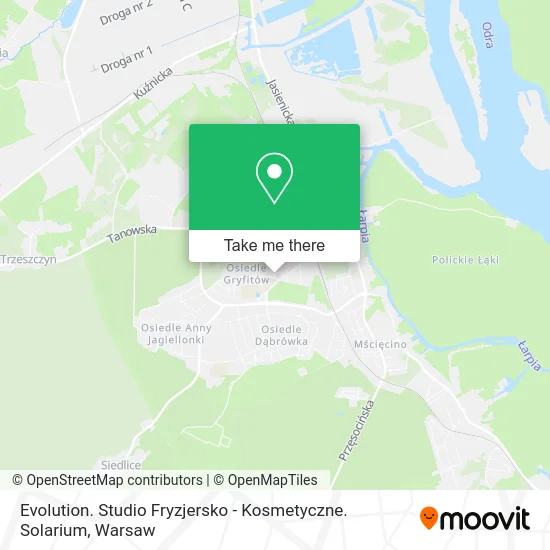 Карта Evolution. Studio Fryzjersko - Kosmetyczne. Solarium