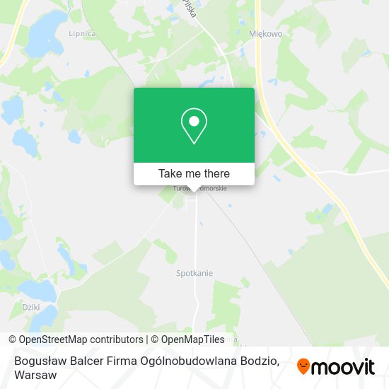 Bogusław Balcer Firma Ogólnobudowlana Bodzio map