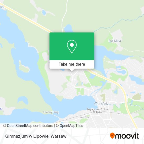 Gimnazjum w Lipowie map