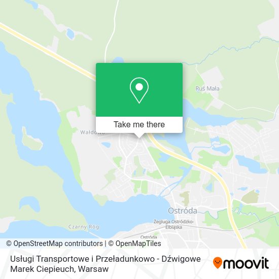 Usługi Transportowe i Przeładunkowo - Dźwigowe Marek Ciepieuch map