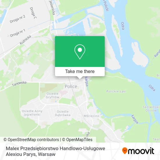 Карта Malex Przedsiębiorstwo Handlowo-Usługowe Alexiou Parys